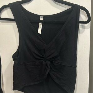 Intimately free people vintage twist front black tank top ribbed